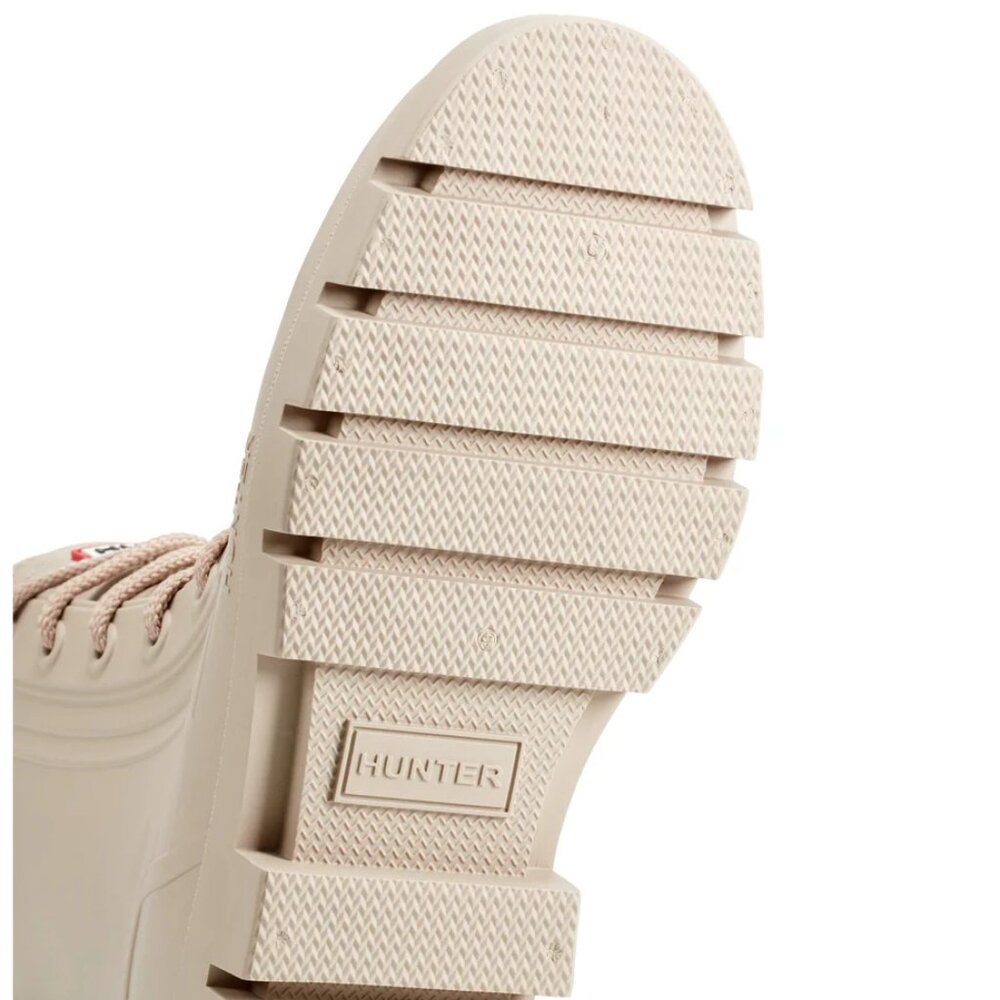 Hunter Women's Diana Waterproof Lace-Up Rain Boots in Medium Natural - Picture 6 of 12